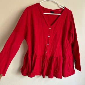 Coco & Carmen red peplum top